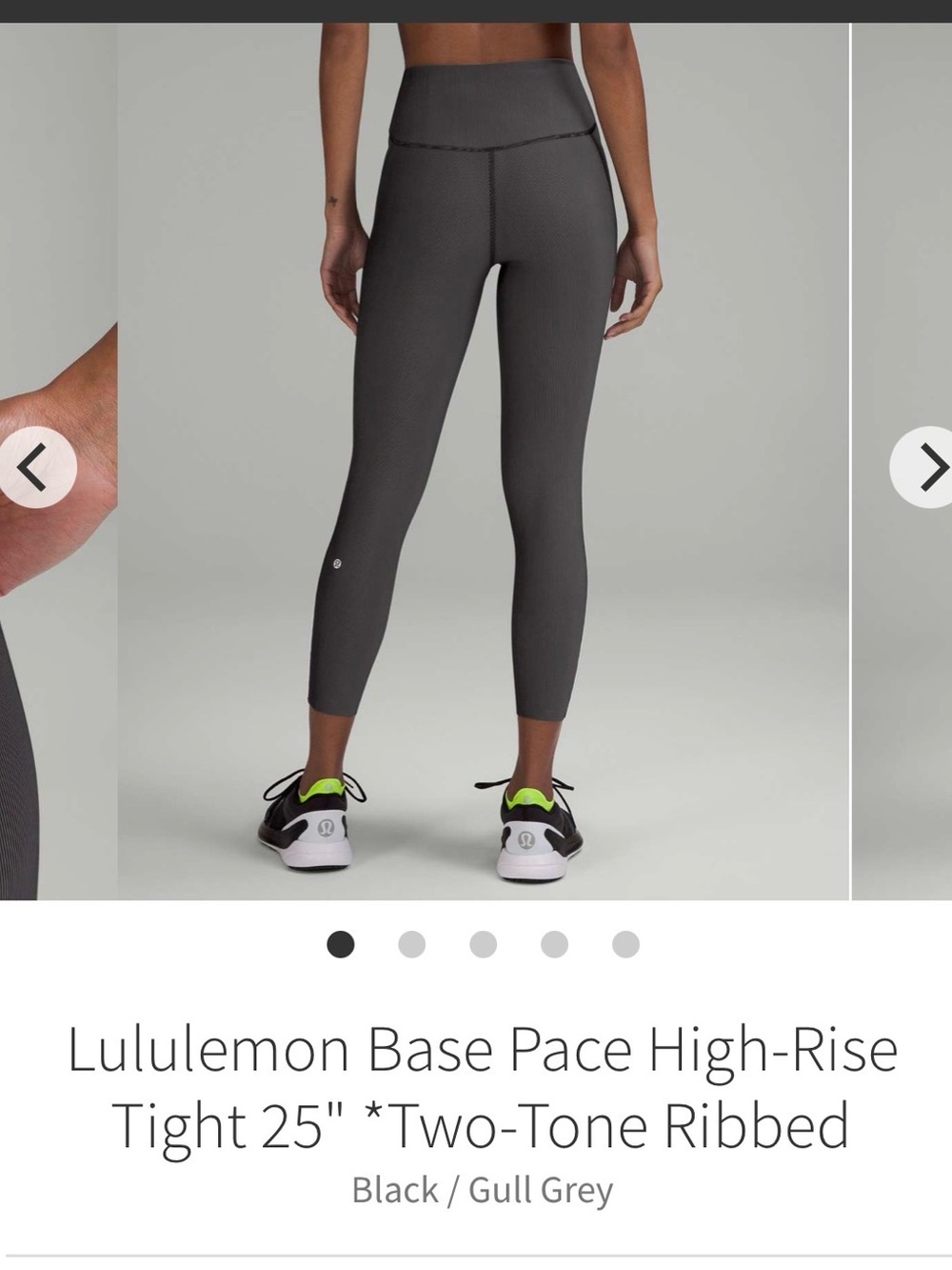 lululemon athletica Base Pace High-Rise 25" Tight — Gull Grey size 6 like new